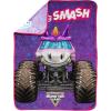imageJay Franco Kids Plush Throw Blanket Soft ampamp Comfy Throw for Couch or Bed  Cozy Home Dcor for Living Room ampamp Bedroom Blue  Monster Jam 40x50  Travel BlanketPurple  Monster Jam