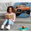 imageJay Franco Kids Plush Throw Blanket Soft ampamp Comfy Throw for Couch or Bed  Cozy Home Dcor for Living Room ampamp Bedroom Blue  Monster Jam 40x50  Travel BlanketBlue  Monster Jam