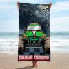 imageMonster Jam Slash Kids BathPoolBeach Towel  Features Grave Digger  Super Soft ampamp Absorbent Fade Resistant Cotton Towel Measures 28 inch x 58 inch Official Monster Jam Product