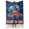 imageJay Franco Kids Plush Throw Blanket Soft ampamp Comfy Throw for Couch or Bed  Cozy Home Dcor for Living Room ampamp Bedroom Blue  Monster Jam 40x50  Travel BlanketBlue  Blaze