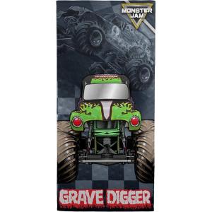 imageMonster Jam Slash Kids BathPoolBeach Towel  Features Grave Digger  Super Soft ampamp Absorbent Fade Resistant Cotton Towel Measures 28 inch x 58 inch Official Monster Jam Product