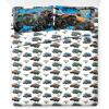 imageJay Franco Kids Comforter Set Includes Sheets and Pillow Covers  Soft and Cozy Bed Set for Stylish Room Decor Gray  Monster Jam 01 7 Piece Queen Size Bedding