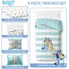 imageJay Franco Marvel Super Hero Adventures Hero Together 4 Piece Twin Bed Set  Includes Comforter ampamp Sheet Set Bedding Features The Avengers  Super Soft Fade Resistant MicrofiberMulti  Bluey
