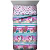 imageJay Franco Nickelodeon JoJo Siwa Unicorn Shine 4 Piece Twin Bed Set  Includes Reversible Comforter ampamp Sheet Set Bedding  Super Soft Fade Resistant Microfiber Official Nickelodeon Product