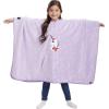 imageJay Franco Nickelodeon JoJo Siwa Unicorn Throwbee  2in1 Wearable Kids Plush Throw Blanket Poncho  Fade Resistant Polyester 50 x 60 Inch Official Nickelodeon Product