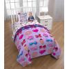 imageNickelodeon JoJo Siwa Sweet Life PinkWhite 3 Piece Twin Sheet Set