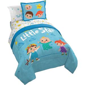 imageJay Franco Marvel Super Hero Adventures Hero Together 4 Piece Twin Bed Set  Includes Comforter ampamp Sheet Set Bedding Features The Avengers  Super Soft Fade Resistant MicrofiberBlue  Cocomelon
