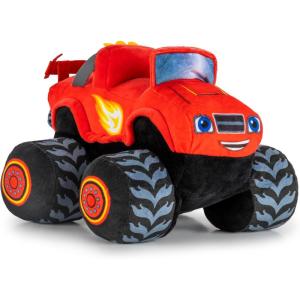 imageJay Franco Monster Truck Plush Pillow Buddy  Soft Plushie Stuffed Pillow Red  Blaze
