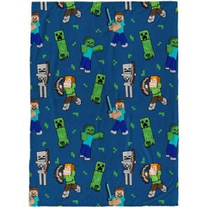 imageJay Franco Moonbug Little Baby Bum Itsy Bitsy Throw Blanket  Measures 46 x 60 inches Kids Bedding Fade Resistant Super Soft FleeceBlue  Minecraft