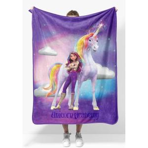 imageJay Franco Moonbug Little Baby Bum Itsy Bitsy Throw Blanket  Measures 46 x 60 inches Kids Bedding Fade Resistant Super Soft FleecePurple  Unicorn Academy