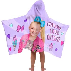 imageJay Franco Nickelodeon JoJo Siwa Follow Your Dreams Hooded BathPoolBeach Towel Purple