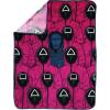 imageJay Franco Squid Game Pink Army Throw Blanket  Bedding Measures 46 x 60 inches Super Soft Fade Resistant Fleece
