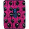 imageJay Franco Squid Game Pink Army Throw Blanket  Bedding Measures 46 x 60 inches Super Soft Fade Resistant Fleece