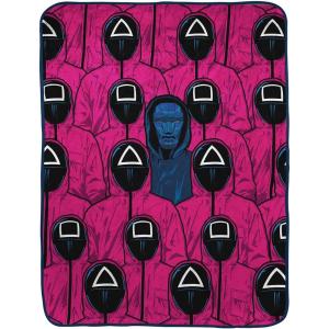 imageJay Franco Squid Game Pink Army Throw Blanket  Bedding Measures 46 x 60 inches Super Soft Fade Resistant Fleece