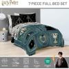 imageJay Franco Kids Comforter Set Includes Sheets and Pillow Covers  Soft and Cozy Bed Set for Stylish Room Decor Blue  Harry Potter 7 Piece Full Size Bedding