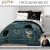 imageJay Franco Kids Comforter Set Includes Sheets and Pillow Covers  Soft and Cozy Bed Set for Stylish Room Decor Blue  Harry Potter 7 Piece Queen Size Bedding