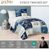 imageJay Franco Kids Comforter Set Includes Sheets and Pillow Covers  Soft and Cozy Bed Set for Stylish Room Decor Multi  Harry Potter 5 Piece Twin Size Bedding