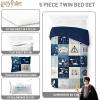 imageJay Franco Kids Comforter Set Includes Sheets and Pillow Covers  Soft and Cozy Bed Set for Stylish Room Decor Multi  Harry Potter 5 Piece Twin Size Bedding