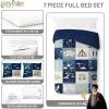imageJay Franco Kids Comforter Set Includes Sheets and Pillow Covers  Soft and Cozy Bed Set for Stylish Room Decor Multi  Harry Potter 7 Piece Full Size Bedding