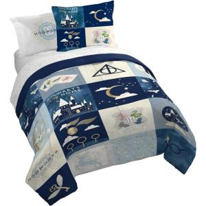 imageJay Franco Kids Comforter Set Includes Sheets and Pillow Covers  Soft and Cozy Bed Set for Stylish Room Decor Multi  Harry Potter 7 Piece Queen Size Bedding