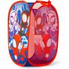 imageDisney Pixar Cars Pop Up Hamper  Lightning McQueen Racecar Mesh Laundry BasketBag with Durable Handles  Storage for Clothes and ToysMulti  Spidey and Friends