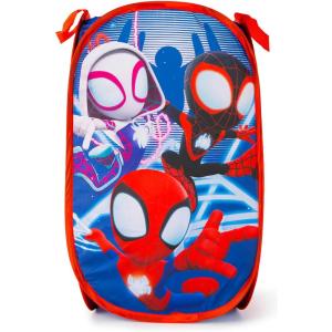 imageDisney Pixar Cars Pop Up Hamper  Lightning McQueen Racecar Mesh Laundry BasketBag with Durable Handles  Storage for Clothes and ToysMulti  Spidey and Friends
