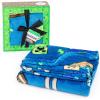 imageJay Franco Minecraft Throw Blanket with Gift Box  Plush Throw Measures 46 x 60 Inches  Super Soft Special Edition Gamer Fleece Bedding Features CreeperBlue  Minecraft