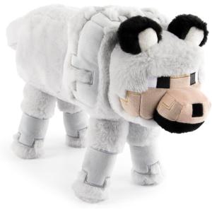 imageJay Franco Minecraft Plush Pillow Buddy  Soft Plushie Stuffed Pillow 19 Inches Gray  WolfGrey  Wolf