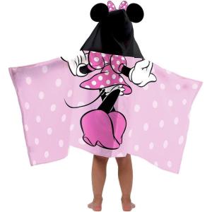 imageJay Franco Disney Minnie Mouse Hooded Bath Towel Measures 22 x 51 Inches  Soft ampamp Cozy Kids Cotton PoolBeach TowelPink  Minnie Mouse