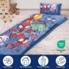 imageJay Franco Kids Slumber Bag and Pillow  54 x 27 Inch Comfy Indoor Sleeping Bag for School and Sleepovers 2 Piece Set Blue  Teenage Mutant Ninja TurtlesBlue  Spidey  His Amazing Friends