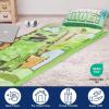 imageJay Franco Kids Slumber Bag and Pillow  54 x 27 Inch Comfy Indoor Sleeping Bag for School and Sleepovers 2 Piece Set Blue  Teenage Mutant Ninja TurtlesGreen  Minecraft