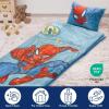 imageJay Franco Kids Slumber Bag and Pillow  54 x 27 Inch Comfy Indoor Sleeping Bag for School and Sleepovers 2 Piece Set Blue  Teenage Mutant Ninja TurtlesBlue  Spiderman