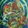 imageJay Franco Kids Slumber Bag and Pillow  54 x 27 Inch Comfy Indoor Sleeping Bag for School and Sleepovers 2 Piece Set Blue  Teenage Mutant Ninja TurtlesBlue  Teenage Mutant Ninja Turtles