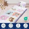 imageJay Franco Kids Slumber Bag and Pillow  54 x 27 Inch Comfy Indoor Sleeping Bag for School and Sleepovers 2 Piece Set Blue  Teenage Mutant Ninja TurtlesPurple  Minnie Mouse