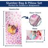 imageJay Franco Kids Slumber Bag and Pillow  54 x 27 Inch Comfy Indoor Sleeping Bag for School and Sleepovers 2 Piece Set Blue  Teenage Mutant Ninja TurtlesPink  Princess