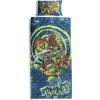 imageJay Franco Kids Slumber Bag and Pillow  54 x 27 Inch Comfy Indoor Sleeping Bag for School and Sleepovers 2 Piece Set Blue  Teenage Mutant Ninja TurtlesBlue  Teenage Mutant Ninja Turtles