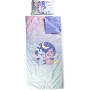 imageJay Franco Kids Slumber Bag and Pillow  54 x 27 Inch Comfy Indoor Sleeping Bag for School and Sleepovers 2 Piece Set Blue  Teenage Mutant Ninja TurtlesMulti  Lilo  Stitch