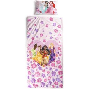 imageJay Franco Kids Slumber Bag and Pillow  54 x 27 Inch Comfy Indoor Sleeping Bag for School and Sleepovers 2 Piece Set Blue  Teenage Mutant Ninja TurtlesPink  Princess