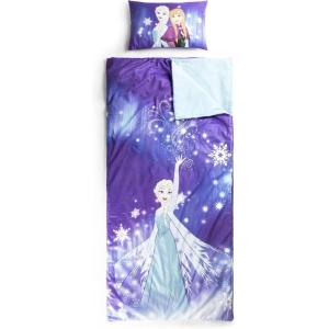 imageJay Franco Kids Slumber Bag and Pillow  54 x 27 Inch Comfy Indoor Sleeping Bag for School and Sleepovers 2 Piece Set Blue  Teenage Mutant Ninja TurtlesPurple  Frozen