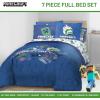 imageJay Franco Kids Comforter Set Includes Sheets and Pillow Covers  Soft and Cozy Bed Set for Stylish Room Decor Blue  Minecraft 02 7 Piece Full Bedding