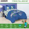 imageJay Franco Kids Comforter Set Includes Sheets and Pillow Covers  Soft and Cozy Bed Set for Stylish Room Decor Blue  Minecraft 02 7 Piece Full Bedding