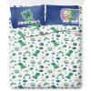 imageJay Franco Kids Comforter Set Includes Sheets and Pillow Covers  Soft and Cozy Bed Set for Stylish Room Decor Blue  Minecraft 02 7 Piece Queen Bedding