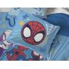 imageJay Franco Kids Comforter Set Includes Sheets and Pillow Covers  Soft and Cozy Bed Set for Stylish Room Decor Light Blue  Spidey ampamp His Amazing Friends 7 Piece Queen Bedding