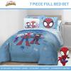 imageJay Franco Kids Comforter Set Includes Sheets and Pillow Covers  Soft and Cozy Bed Set for Stylish Room Decor Light Blue  Spidey ampamp His Amazing Friends 7 Piece Full Bedding