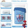 imageJay Franco Kids Comforter Set Includes Sheets and Pillow Covers  Soft and Cozy Bed Set for Stylish Room Decor Light Blue  Spidey ampamp His Amazing Friends 7 Piece Full Bedding