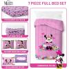 imageJay Franco Kids Comforter Set Includes Sheets and Pillow Covers  Soft and Cozy Bed Set for Stylish Room Decor Pink  Minnie Mouse 02 7 Piece Full Size Bedding