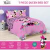 imageJay Franco Kids Comforter Set Includes Sheets and Pillow Covers  Soft and Cozy Bed Set for Stylish Room Decor Pink  Minnie Mouse 02 7 Piece Queen Size Bedding