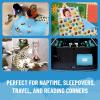 imageJay Franco Kids Nap Mat with Embedded Pillow ampamp Blanket  Soft 46quotx20quot Microfiber Sleeping Bag with Name Tag ampamp Handle for School Travel Sleepover Blue  Monster JamMulti  Sesame Street