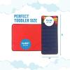 imageJay Franco Kids Nap Mat with Embedded Pillow ampamp Blanket  Soft 46quotx20quot Microfiber Sleeping Bag with Name Tag ampamp Handle for School Travel Sleepover Blue  Monster JamBlue  Black Panther