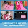 imageJay Franco Kids Nap Mat with Embedded Pillow ampamp Blanket  Soft 46quotx20quot Microfiber Sleeping Bag with Name Tag ampamp Handle for School Travel Sleepover Blue  Monster JamPink  Minnie Mouse